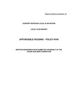 Gosport Written Representations on Affordable Housing February 2005