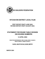 Wychavon RTS on housing numbers respose to Inspectors questions