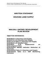 Walsall Housing Land Affordable Housing Statements