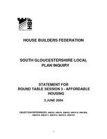 Statement for Round Table Session on Affordable Housing