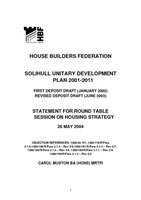 Solihull RTS Statement on Housing Strategy