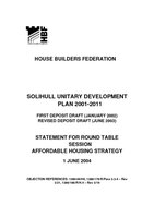 Solihull RTS Statement on Affordable Housing Strategy