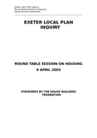 EXETER LOCAL PLAN INQUIRY Statement for RTS on Housing