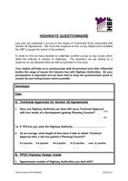 HIGHWAYS QUESTIONNAIRE