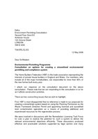 Defra consultation Environmental Permitting Programme HBF response covering letter 12 May 2006