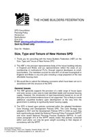 HBF Size Type Tenure New Homes SPD